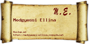 Medgyessi Ellina névjegykártya
